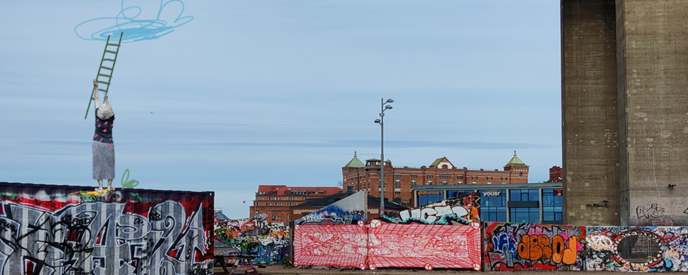 Illustration över en hållbar stad.